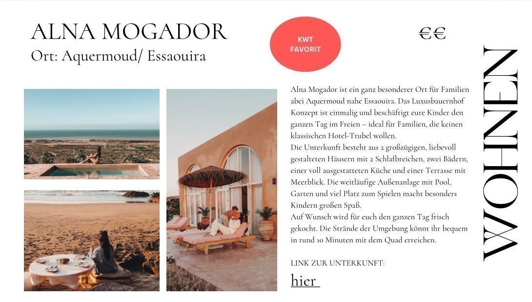 Marokko mit Kind Travel Guide digital – stilvolle, familienfreundliche Reise mit Kindern