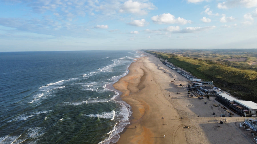 Niederlande, Castricum, Drohnenbild vom Strand
