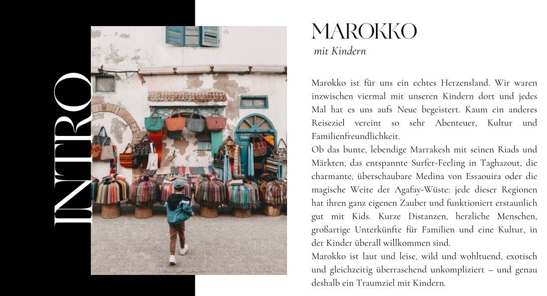 Marokko mit Kind Travel Guide digital – stilvolle, familienfreundliche Reise mit Kindern