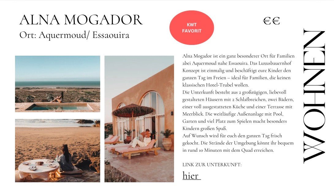 Marokko mit Kind Travel Guide digital – stilvolle, familienfreundliche Reise mit Kindern