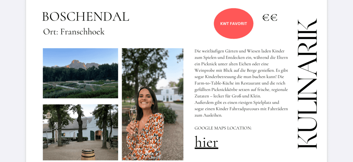 Südafrika (Kapregion) mit Kind Travel Guide digital – stilvolle, familienfreundliche Reise mit Kindern