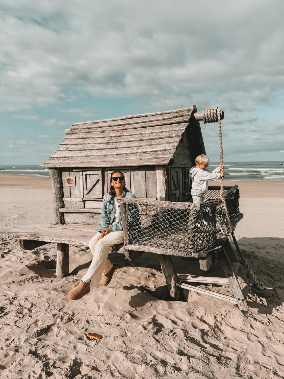 Zoomers Castricum with kids on the beach
