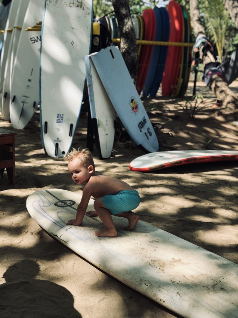 surf trip with kids